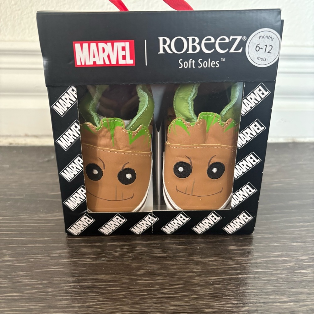 New! Marvel ROBEEZ Groot Baby Soft Sole Shoes 6-12 Months - Picture 8 of 11
